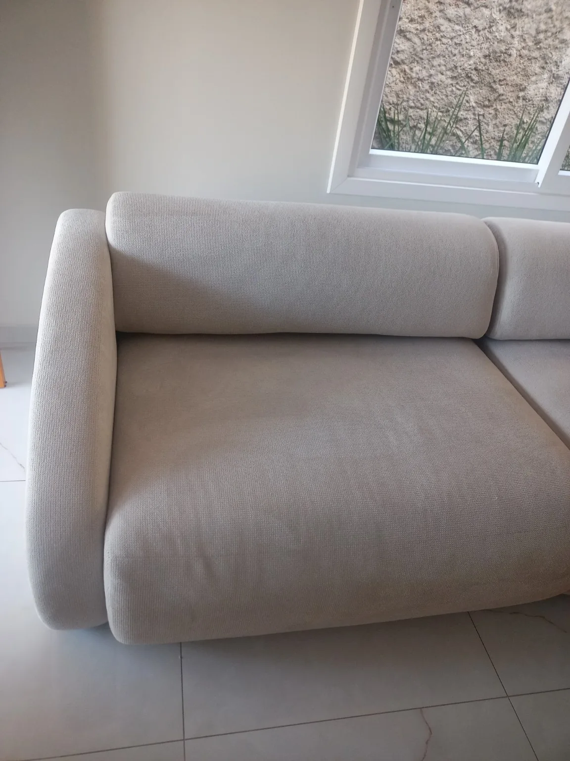 Sofá de linha ergonômica antes